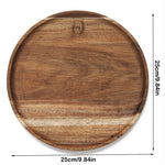 assiette ronde bois marron clair minimaliste rustique dîner pain grande petite