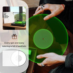 tapis antidérapant vinyle transparent disque rayures concentriques basse définie moderne truelle support discothèque équipement
