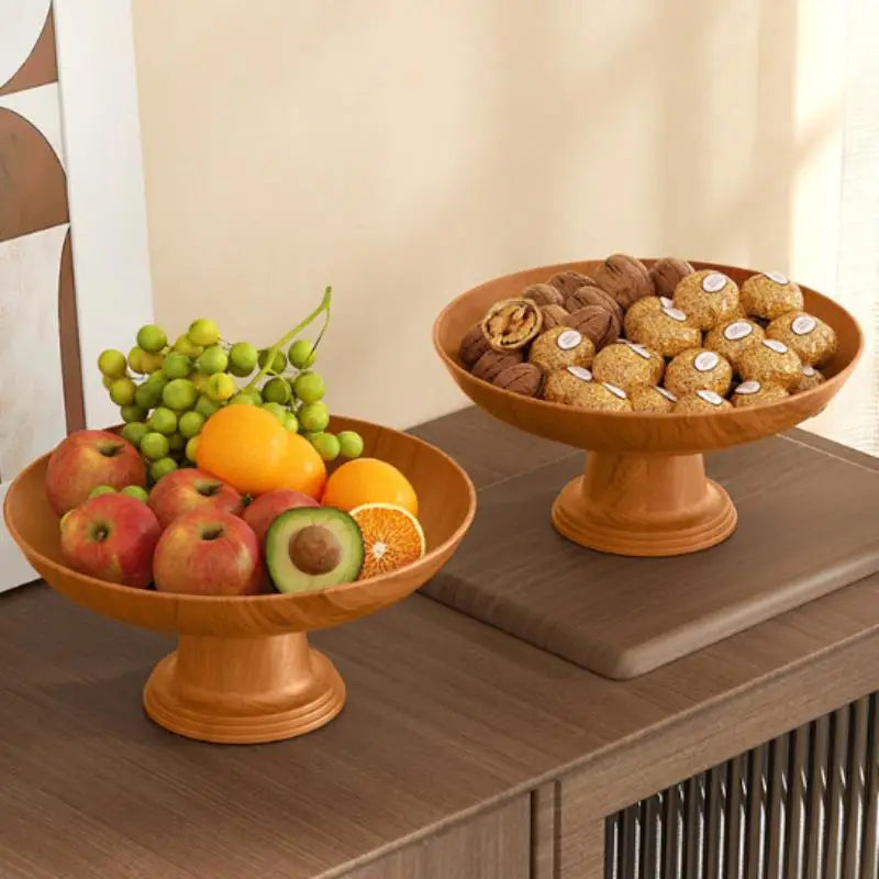 assiettes pied bois marron clair modernes sans fixation 22cm 9.5cm