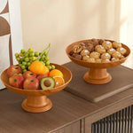 assiettes pied bois marron clair modernes sans fixation 22cm 9.5cm