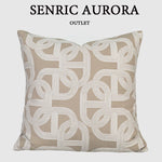 housse coussin carré motif léopard géométrique zigzag texture bouclée moderne polyester