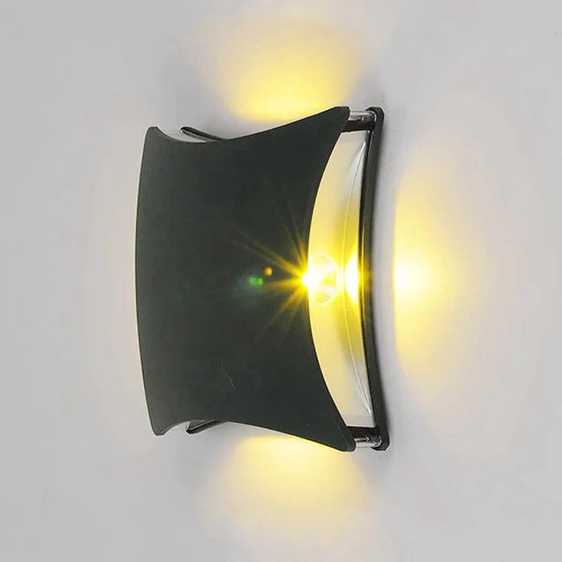 applique murale led moderne noir ip65 extérieur hydrofuge 85265v vis fixation