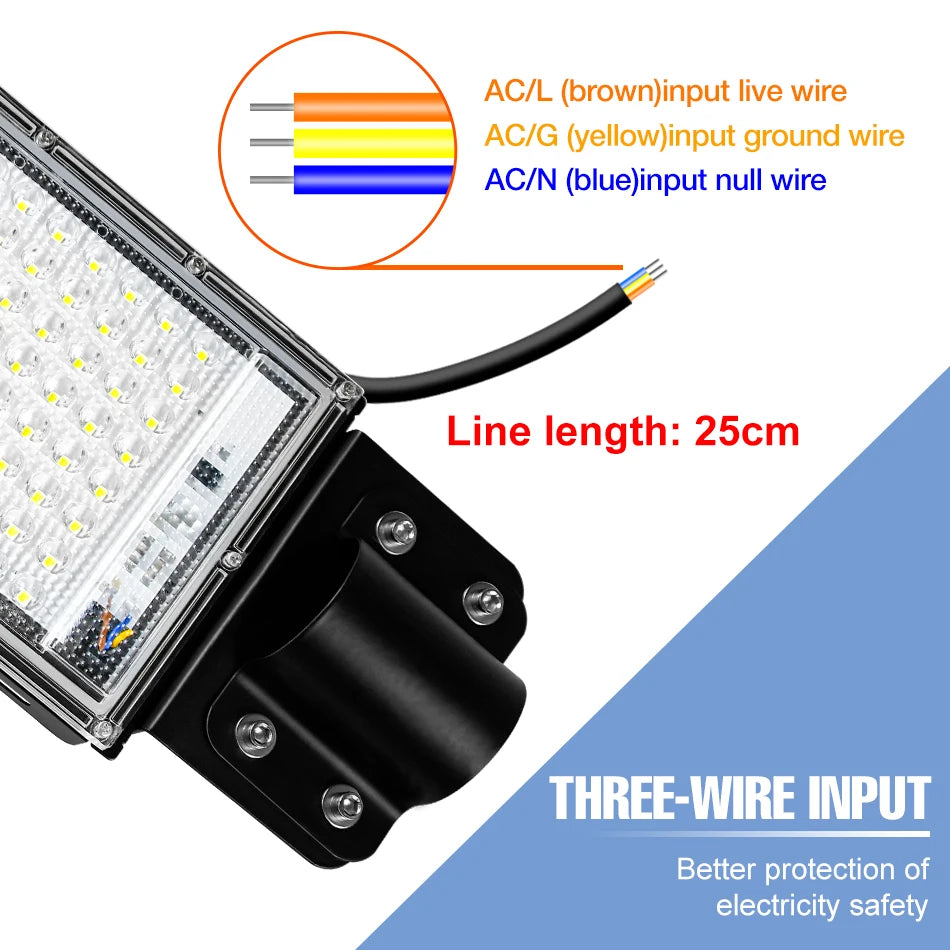 projecteur led lampe rue moderne étanche ip65 blanc vis extérieure 220v