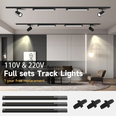 Plafonnier LED sur rail pour chambre à coucher en éclairage blanc chaud
