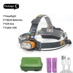 lampe frontale rechargeable led noir orange bleu vert gris moderne pratique ceinture ajustable deux