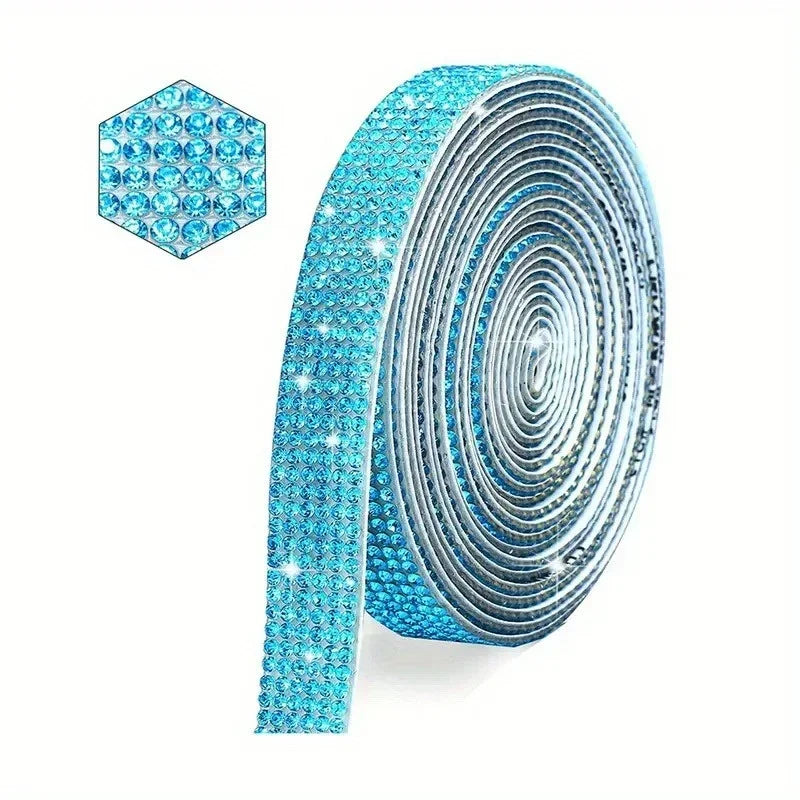 ruban strass décoratif adhésif vert noir violet blanc rose beige rouge classique 3d strass