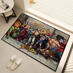 tapis multicolore street fighter personnages duel antidérapant feutre daim salon chambre