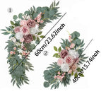 guirlande florale artificielle romantique mariage extérieur decoration maison rose blanc vert