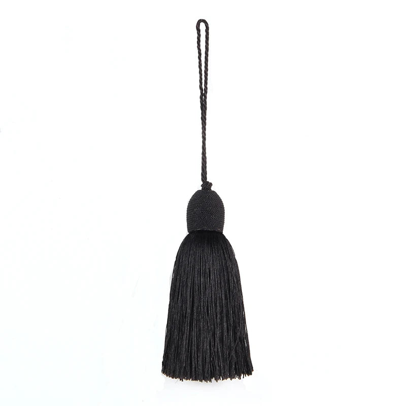 pompon décoratif moderne polyester 28cm blanc doré noir multicolore tissé opaques