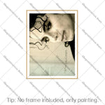 affiche murale MJ pop art photo noir blanc decoration maison 30x40cm erotique minimaliste