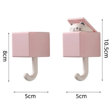 porte savon adhésif chat motif moderne sac toile couleur blanc rose beige