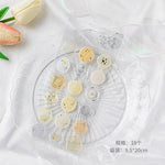 sticker scrapbooking kawaii floral vintage rose pâle vert pastel oiseaux motifs floraux adhésif artisanal