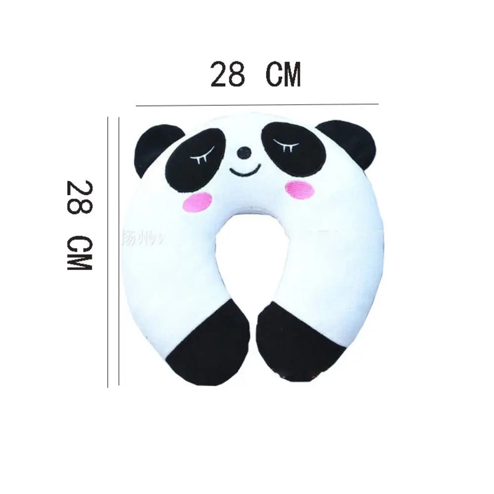 coussin voyage enfant rose jaune noir blanc marron vert orange panda ours porc cartoon