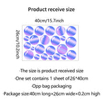 autocollants muraux souriant dessin animé violet bleu blanc modernes semi transparents chambre enfant decoration