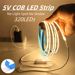 ruban led flexible adhésif 320 led blanc bleu jaune 6000k 3000k interrupteur usb