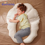 oreiller bébé blanc uni forme confortable sommeil latéral cou tête couverture nocturne enfant fourrager
