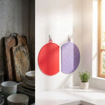 planche découper moderne rouge violet noir anneaux 29cm 35cm