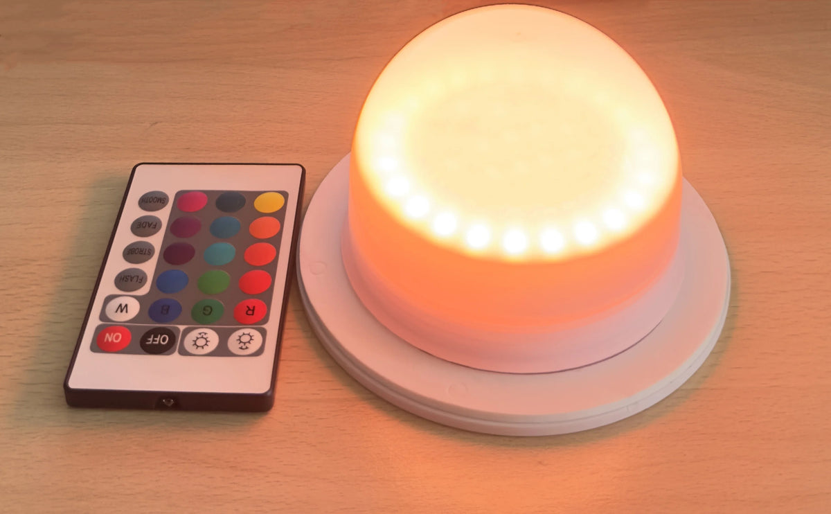 lampe led rechargeable télécommandée rgbw moderne veilleuse douce table blanc opacité 48 smds