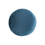taies d'oreillers rondes velours couleurs unies moderne décoratives intérieur blanc bleu marine jaune rose