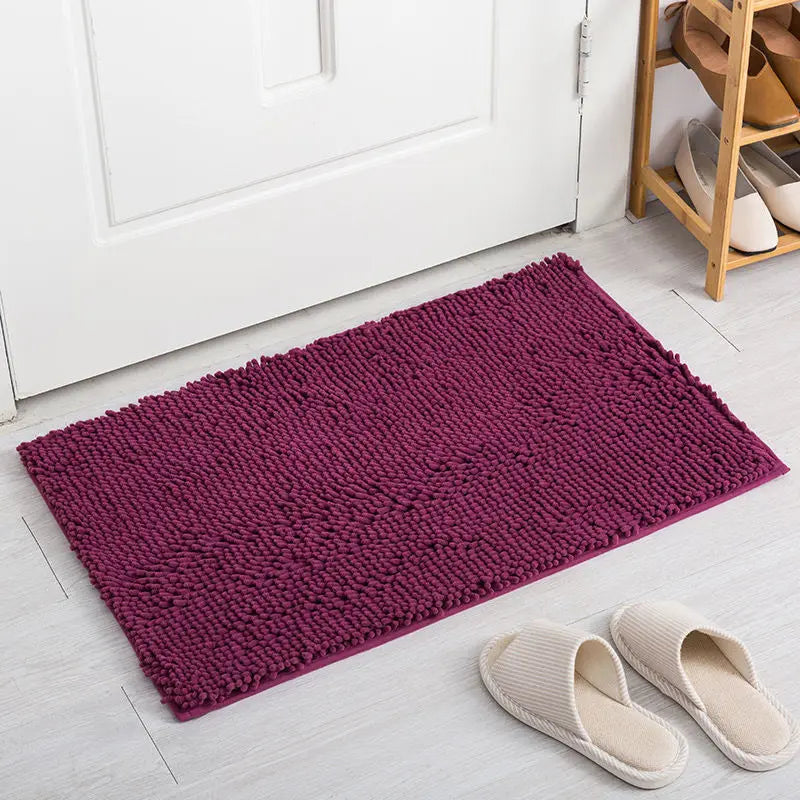 tapis bain moderne microfibres gris marron rose vert absorbant 50x80cm salle bain durable