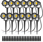 spots paysage led modernes noirs étanches ip65 pack 10w 5w 20 unités 20 vis
