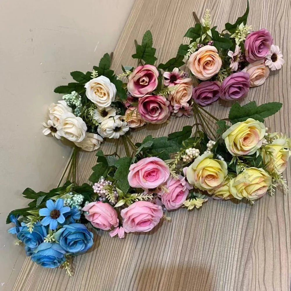 bouquet fleurs artificielles roses pivoines modernes décoration intérieure maison festive
