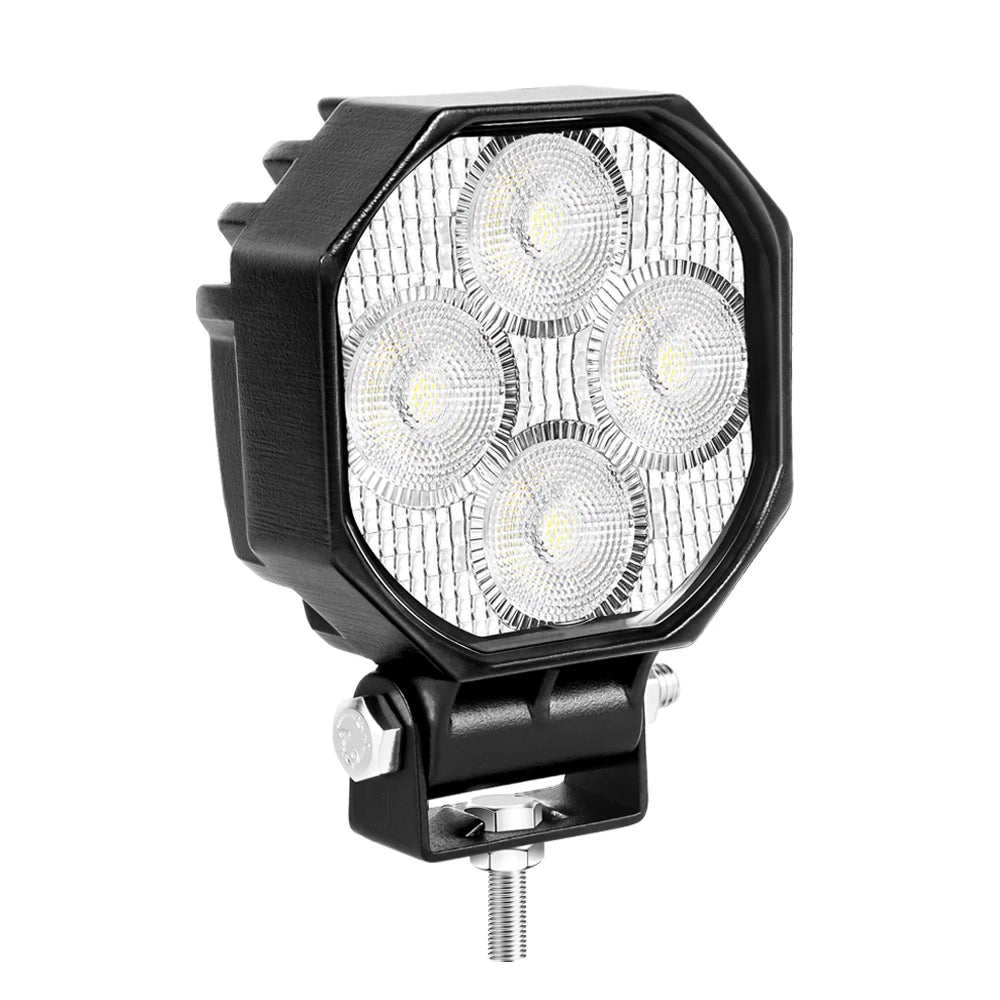 lampe travail led noir 16w ip67 spot flood 30000h robuste