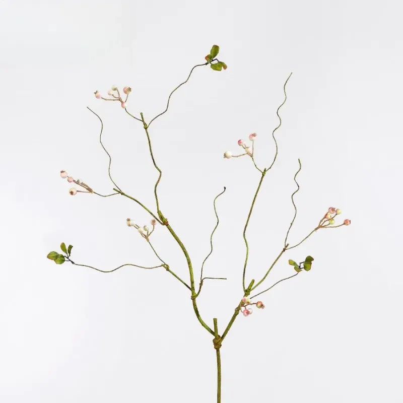bouquet artificiel feuilles baies branches naturel intérieur décoration maison vert orange bleu beige