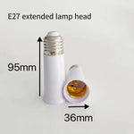 ampoule led e27 adaptateur extension blanc moderne tête amplification 65mm 95mm 120mm ignifuge