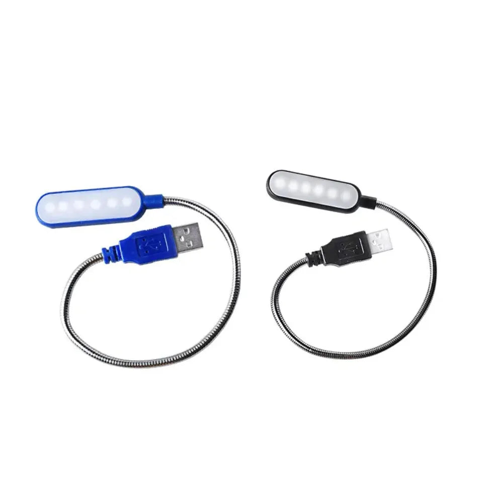 lampe led portable usb rechargeable blanc bleu moderne compact six leds cable