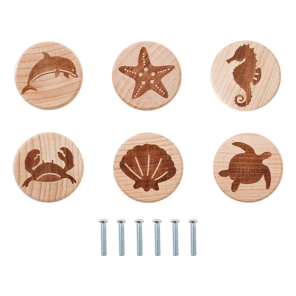boutons tiroir animaux motifs modernes cartoon vis fixés blanc beige marron gris rose bleu