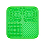 tapis nourriture animaux violet bleu vert orange gouttes d'eau succion tiges pratiques moderne