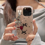 porte clés femme argent rouge blanc motif fraise sandwich cœur mignon retour école