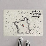 tapis extérieur antidérapant pvc chiens dessin animé blanc noir résistant corrosion
