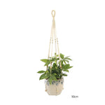 support plante suspendue macramé blanc cassé boho pot fleurs décoration balcon intérieur jardin
