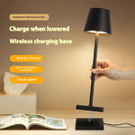 lampe table moderne rechargeable interrupteur tactile contemporaine led noir basse consommation