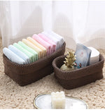 paniers rangement tissés marron gris fruits serviettes moderne minimaliste nordique pliables utilisation multiple