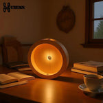 lampe table bois naturel texture moderne vis clips fixations