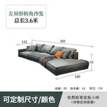 canapé d'angle moderne gris velours coussins 300 400 cm