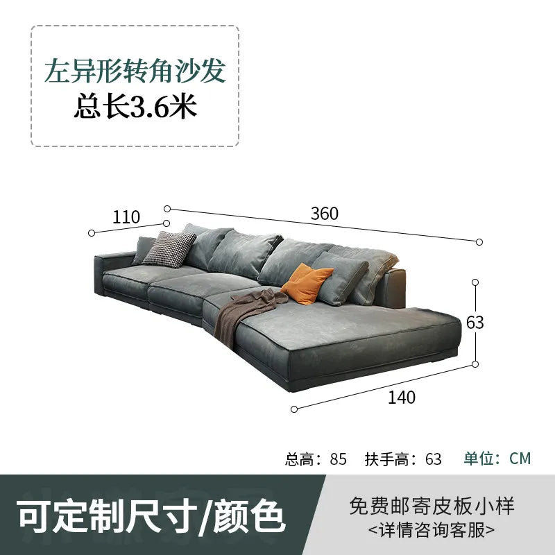canapé d'angle moderne gris velours coussins 300 400 cm