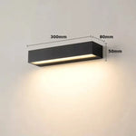 lampes murales led rectangulaires modernes blanc noir ip65 18w 30w étanches contemporaines minimalistes