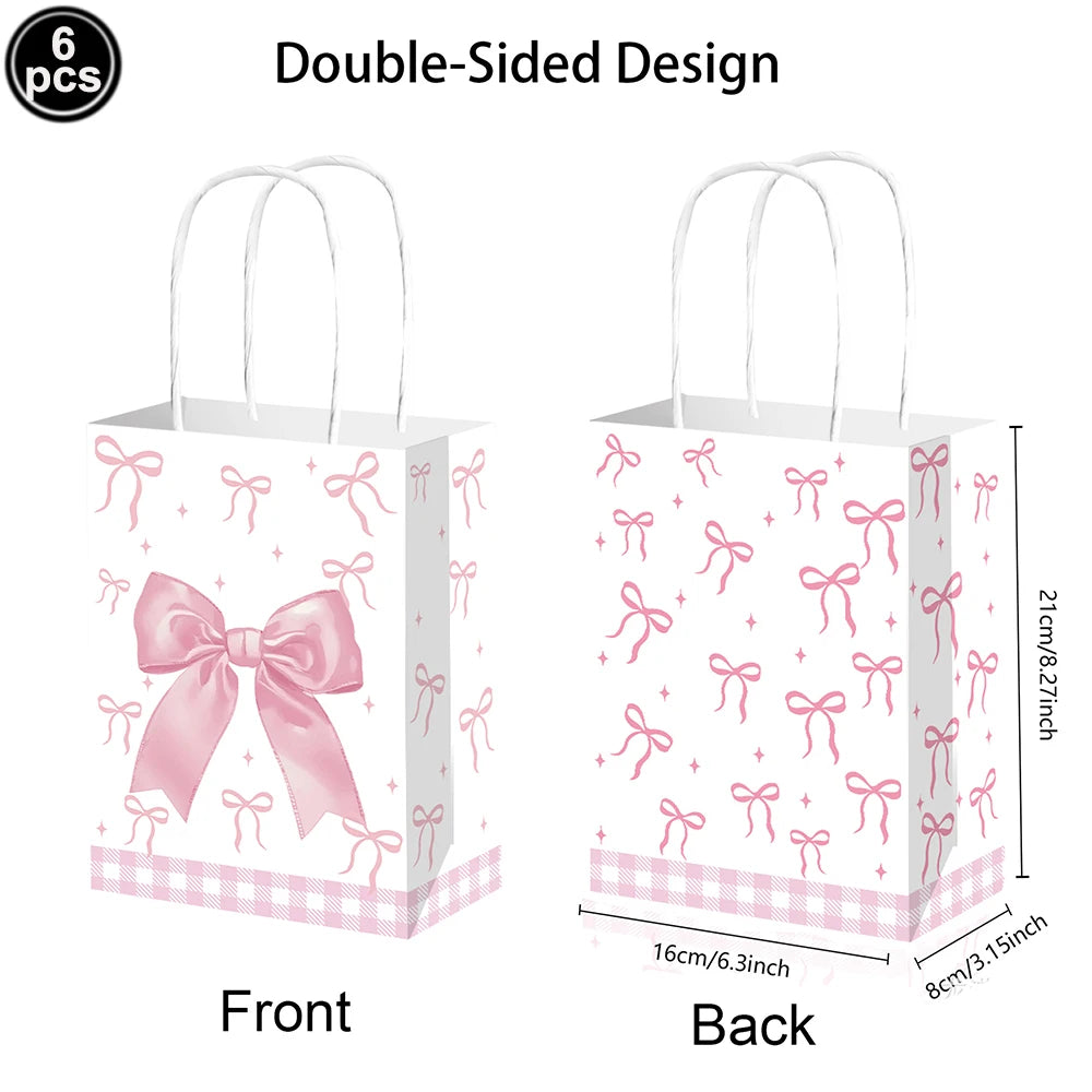 petites coupes papier rose motif rubans moderne blanc festives mariage anniversaire enfants