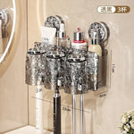 organisateur mural transparent texturé moderne porte bougies ventouse hygiénique salle bain rangement efficace simple