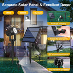 projecteur solaire led ip65 étanche contemporain solar power opaque noir moderne vacances