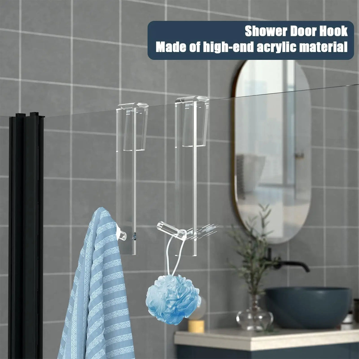 porte douche serviettes clips transparents modernes adhésifs sans perçage salle bain cuisineelts
