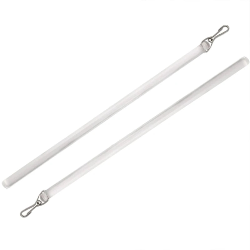 tige rideau moderne blanc clips métalliques lot deux attache rideau invisible acrylic