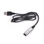 câble usb controle rgb 5v 12v 30v 5m 1m indicateur tension bouton adhésif certifié