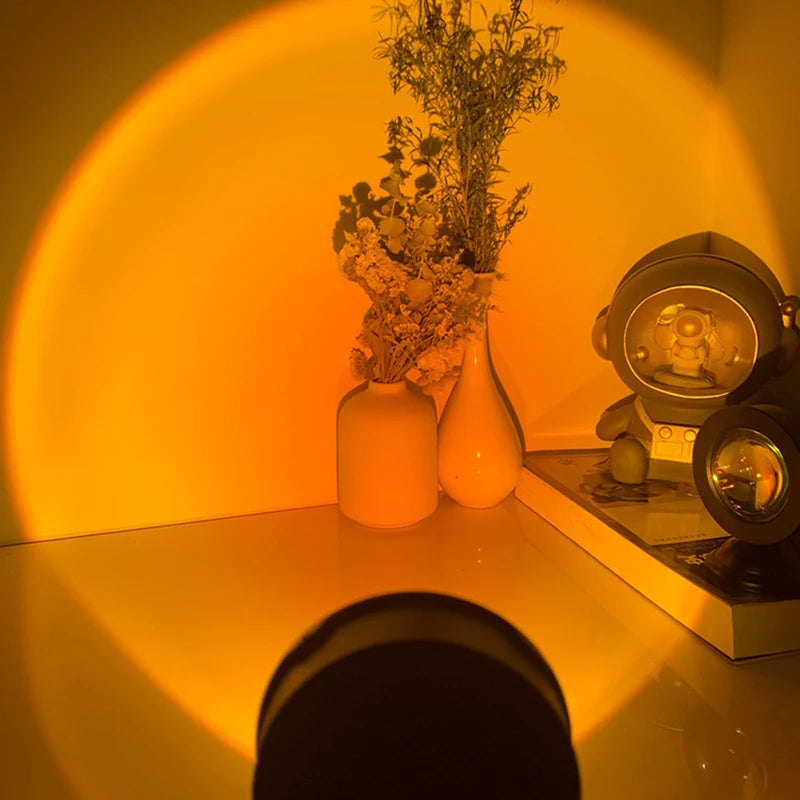 lampe table moderne veilleuse led transparente effet reflet noir verte orangée ambiance chambre salon