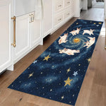 tapis moderne vert lapins étoiles adhésif doux extérieur décoration chambre commercialisation