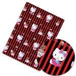 serviettes toilette hello kitty fruits rose noir blanc cartoon